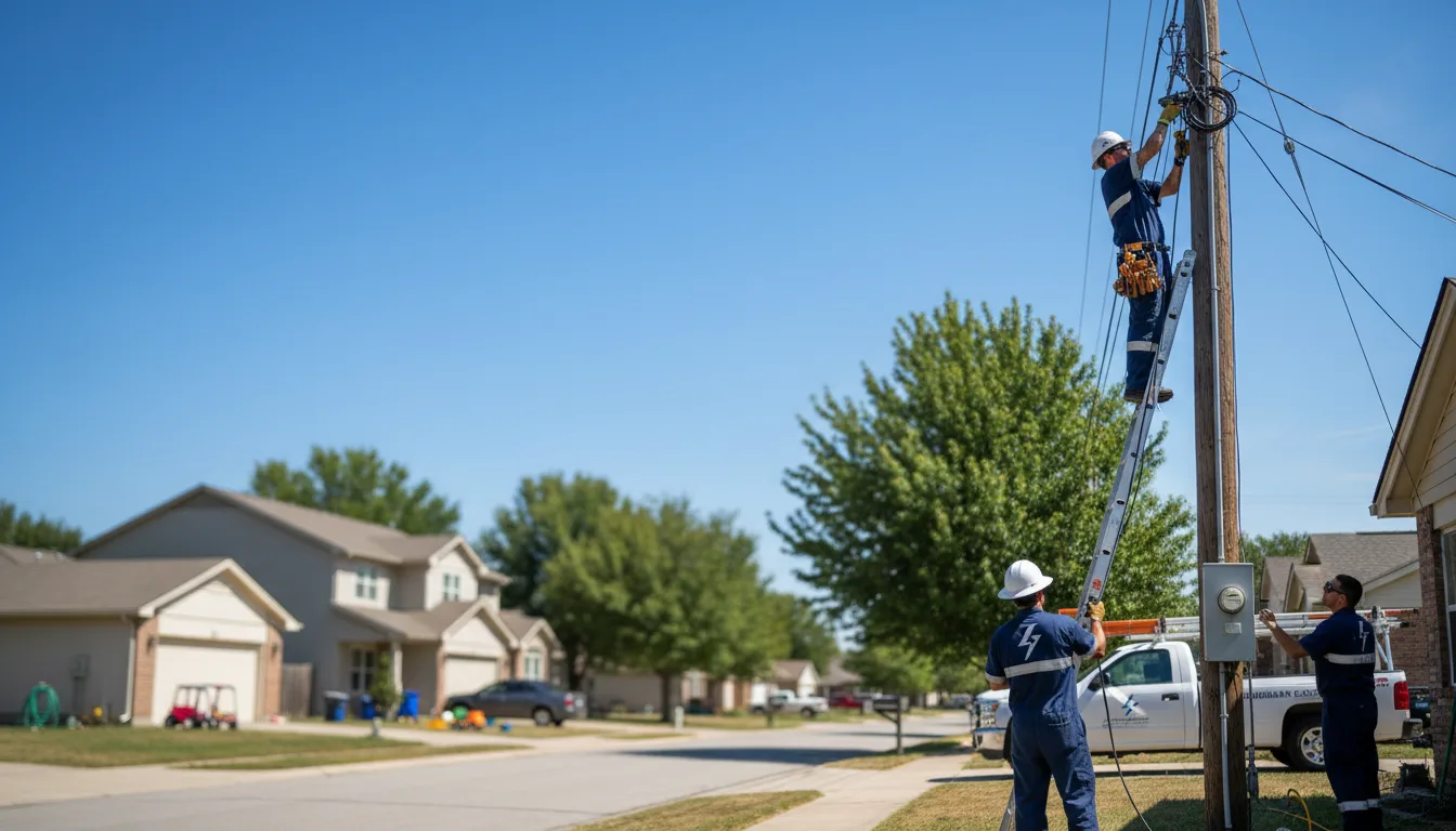 Residential electrician providing installation services in Utica, MS